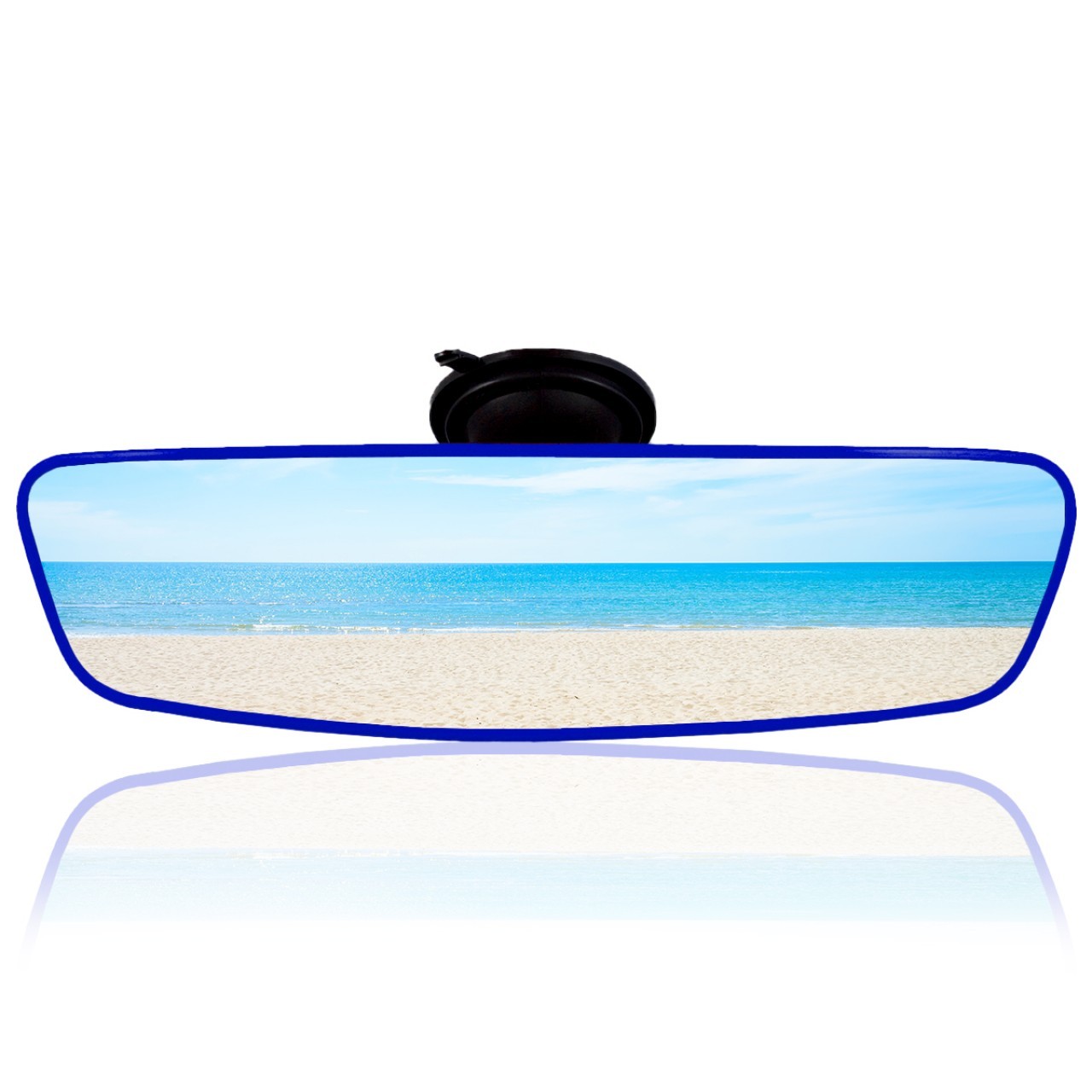 Universal Diamond Kiva-6 Interior Rearview Mirror with Suction Cup 277x73 mm Blue