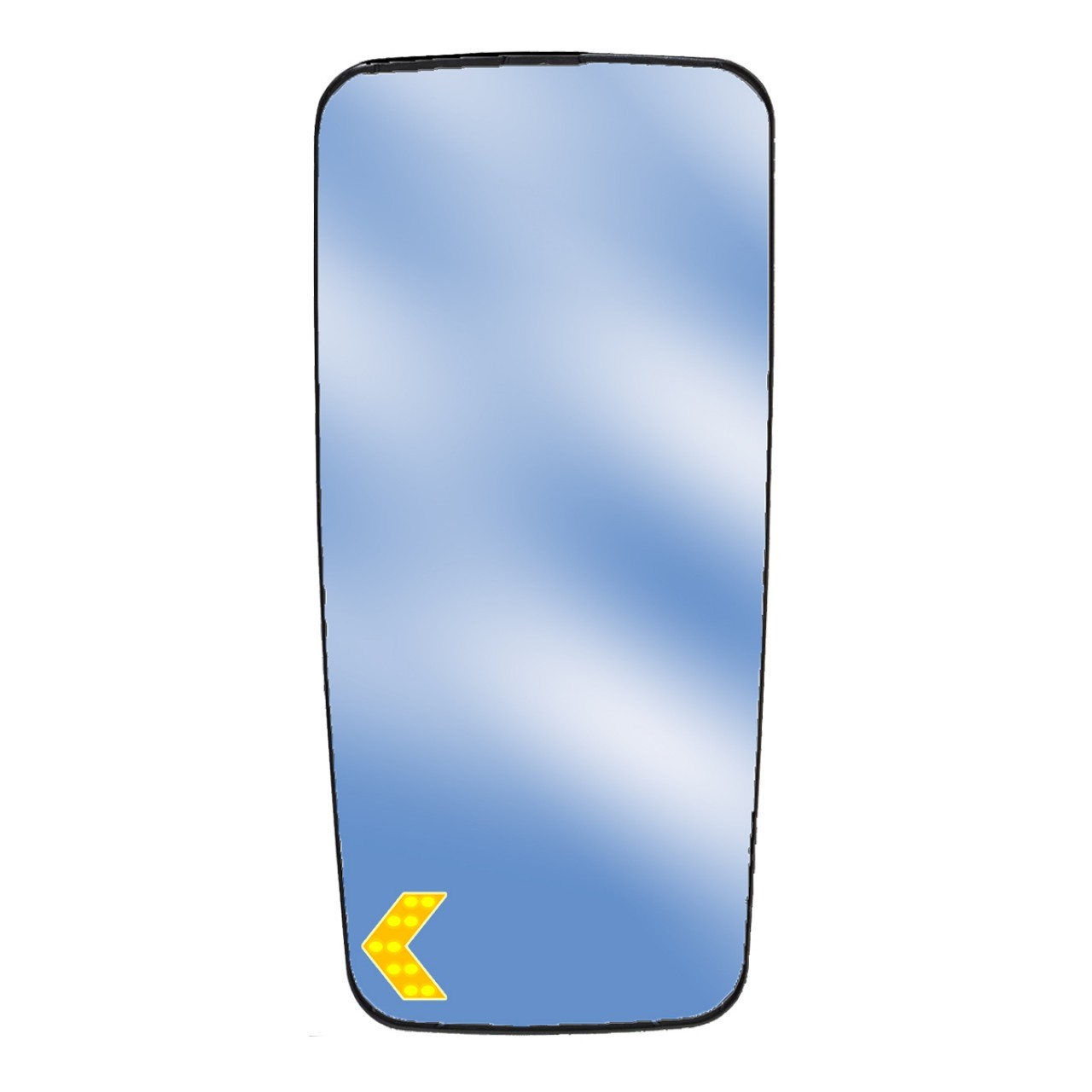 TRAVEGO Non-Resistant Exterior Rearview Mirror Glass Left with Signal Plastic-backed