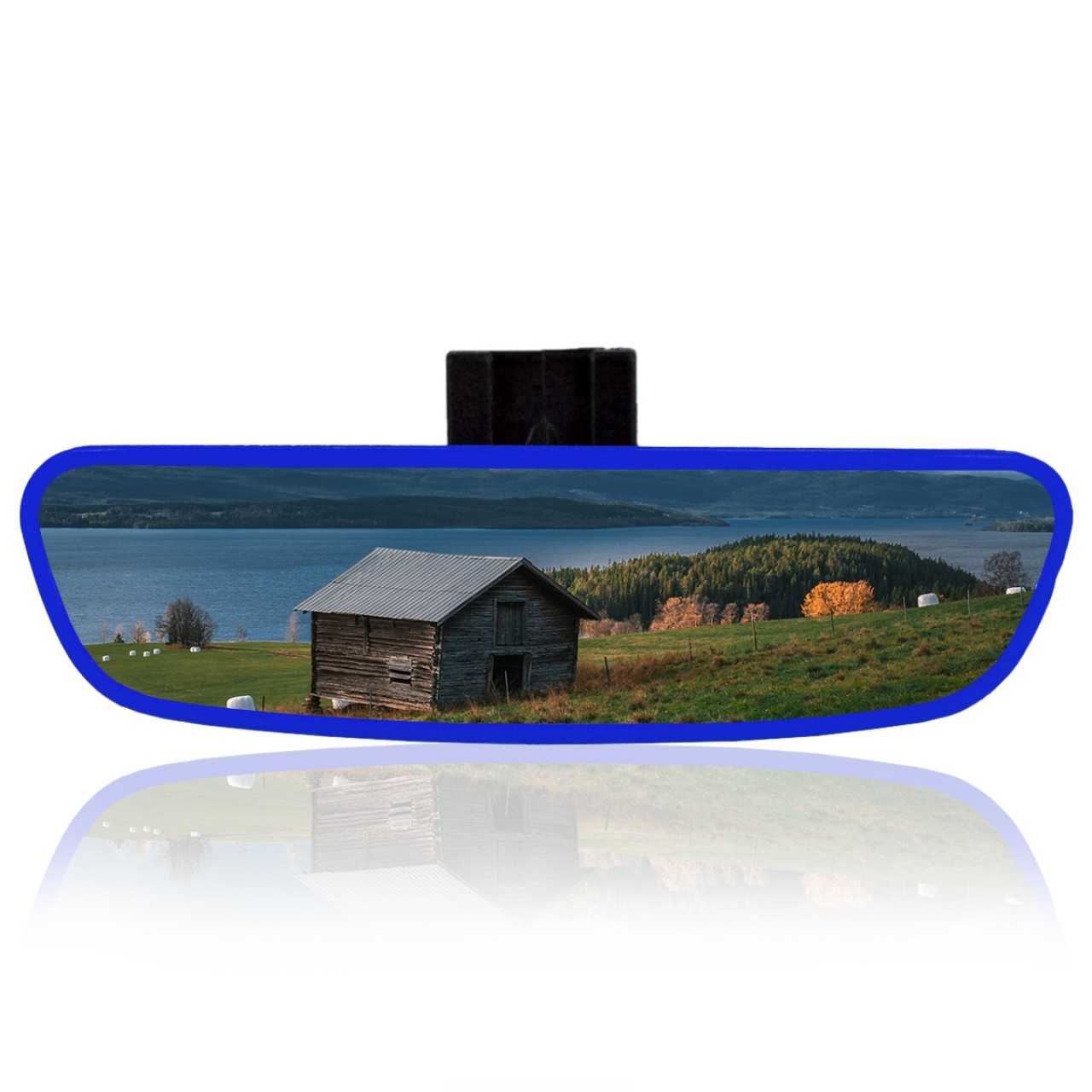 Universal Diamond Vertical Arm-4 Interior Rearview Mirror 212x59 mm Blue