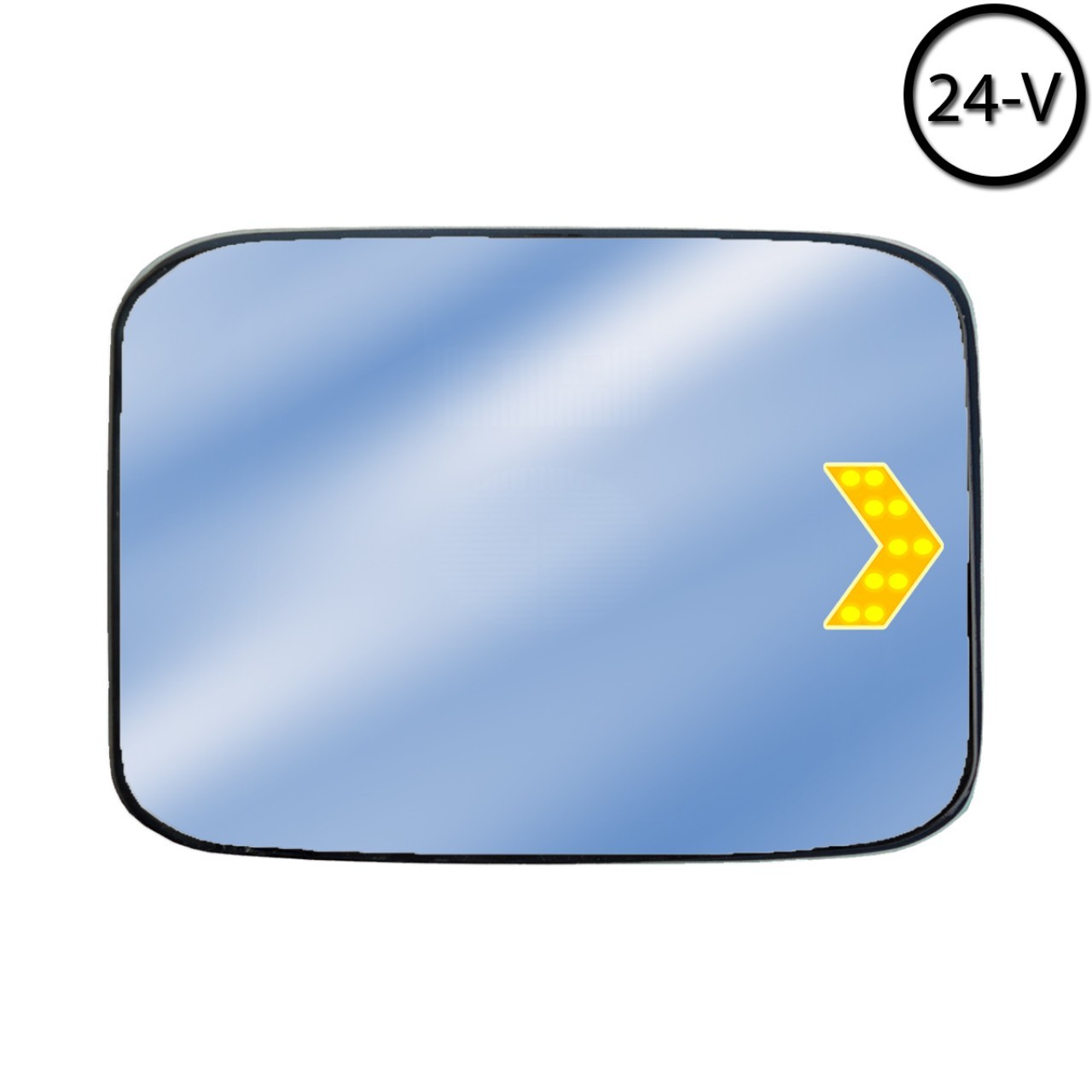 Universal Heated Signal Plastic-backed Additional Mirror Glass 24V 219x170 mm