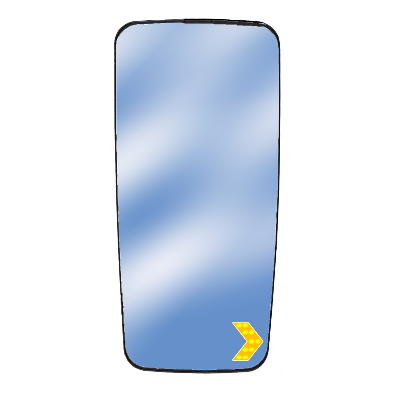 TRAVEGO Non-Resistant Exterior Rearview Mirror Glass with Signal Plastic-backed Right