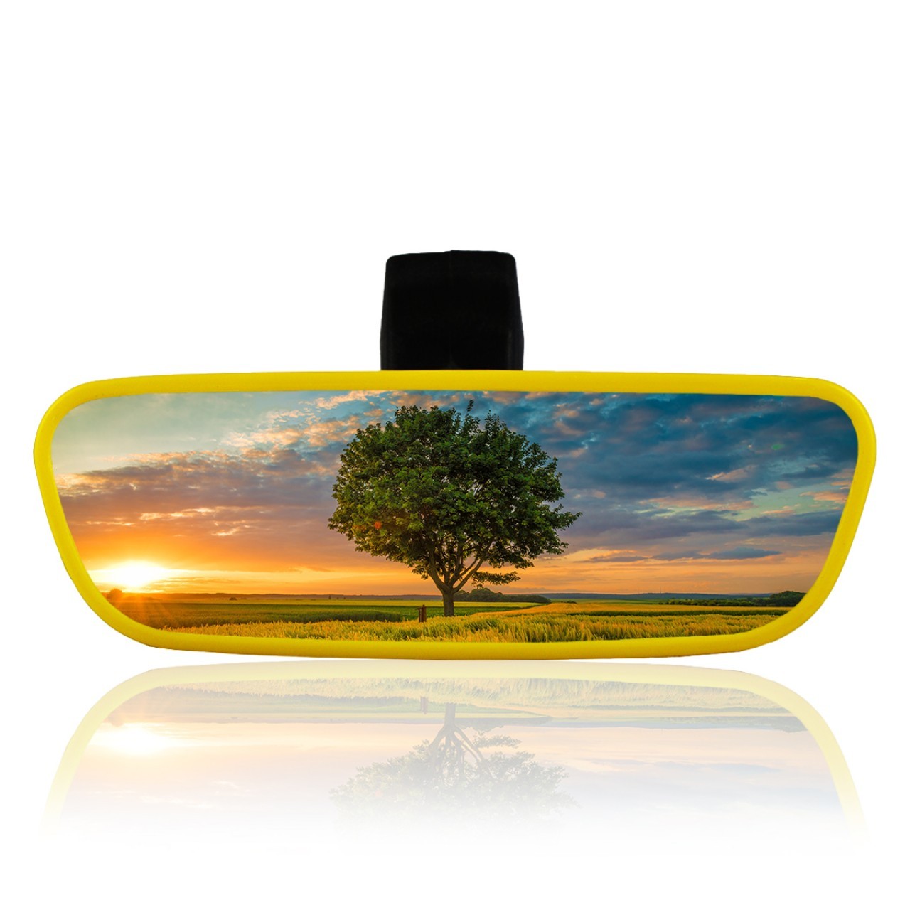 Universal Diamond Şahin Ayaklı-3 Interior Rear View Mirror 171x56 mm Yellow