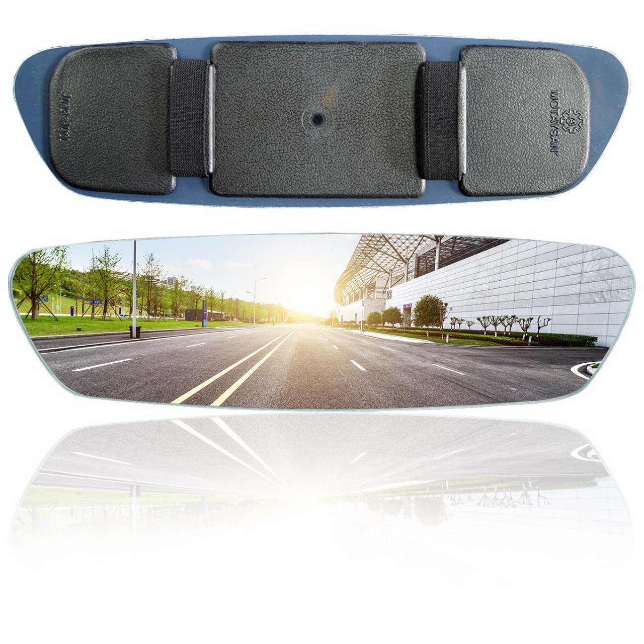Sapphire Universal Interior Rear View Mirror with 2 Rubbers r1800 285x80 mm