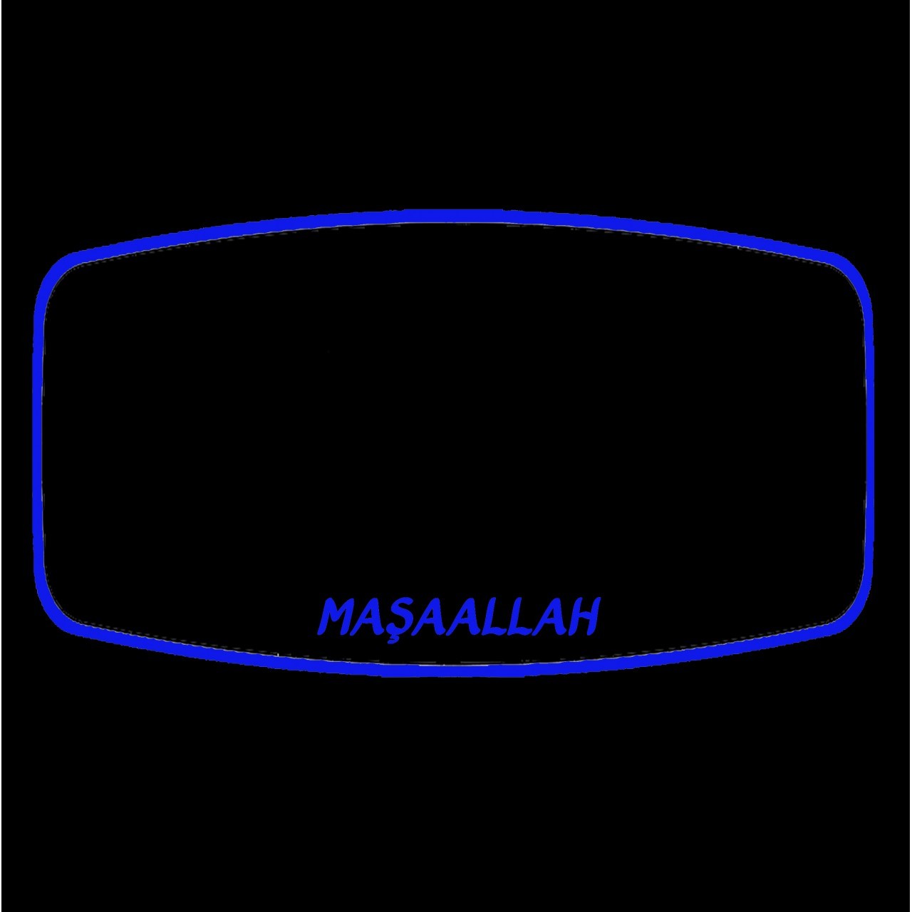 EVIL SLEEVE R450 D / YAKAMOZ / BLUE ( MASHAALLAH TURKISH ) Illuminated Interior Rear View Mirror 290x150 mm