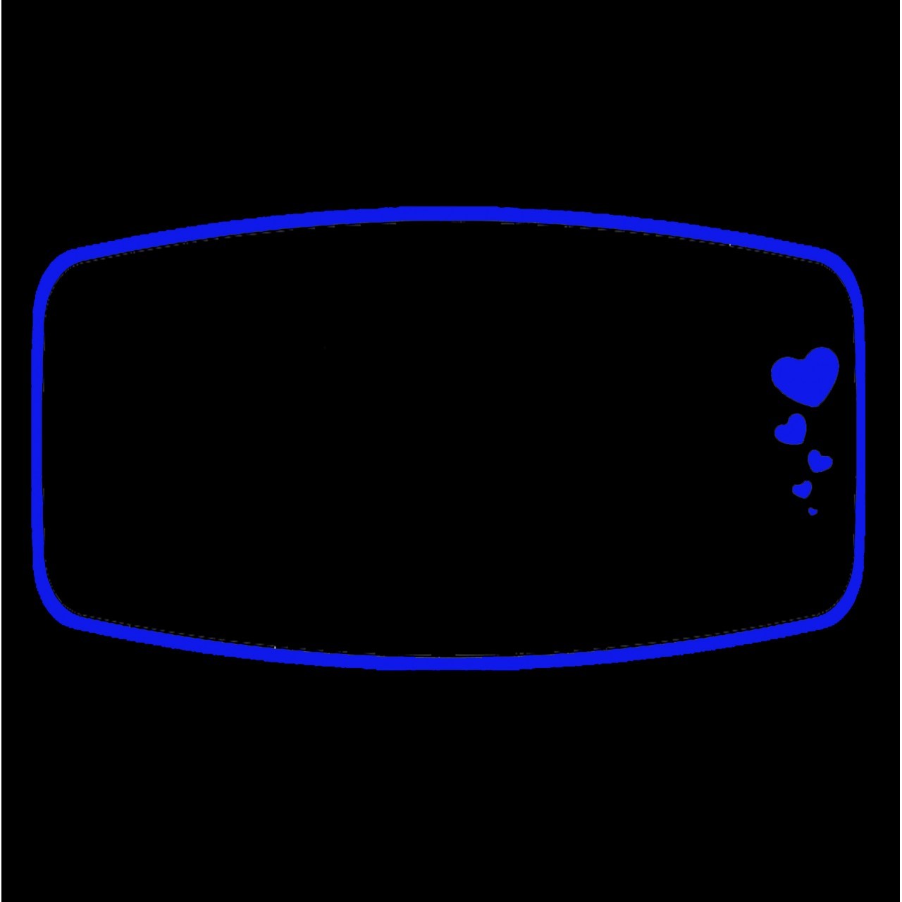 NAZAR ŞAHİN FOOT R450/ YAKAMOZ / BLUE ( HEARTS ) Illuminated Interior Rear View Mirror 290x150 mm