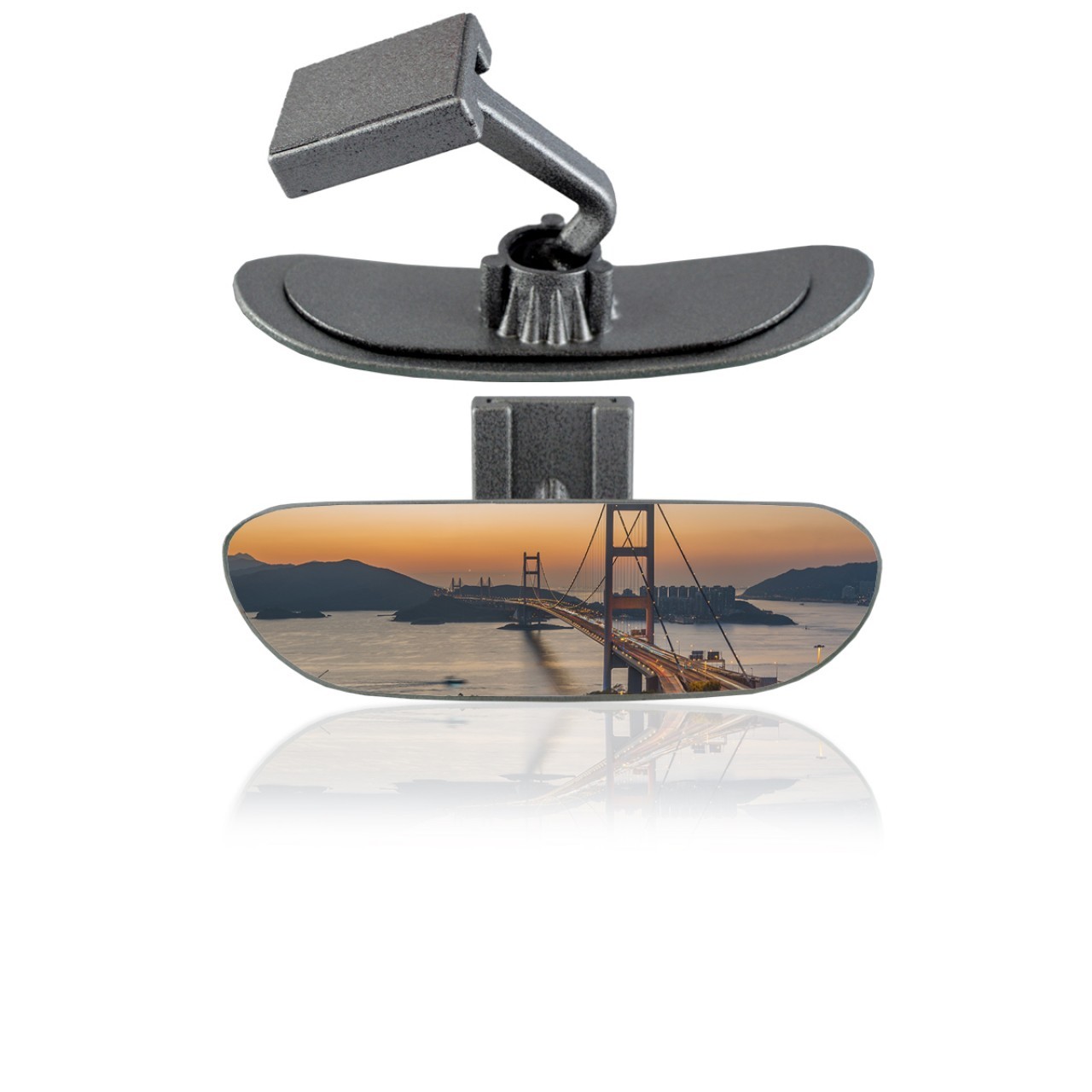 O-va Bent Arm-3 Silver Gilt Interior Rear View Mirror 160x48 mm