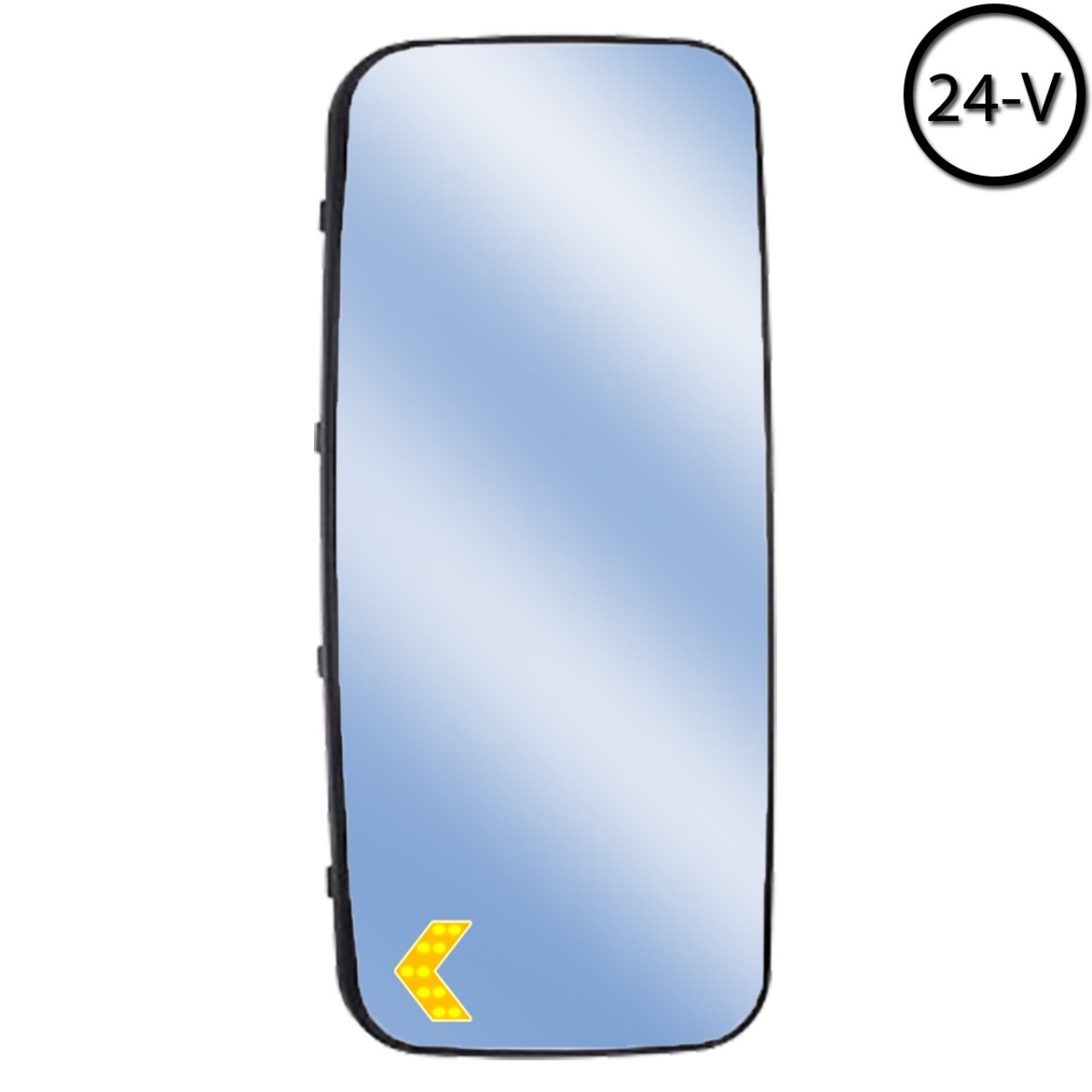 Axor Ym Left Mirror Glass Heated, Tab, Signal, Plastic-backed, 24V 215x435 mm 002 811 46 33