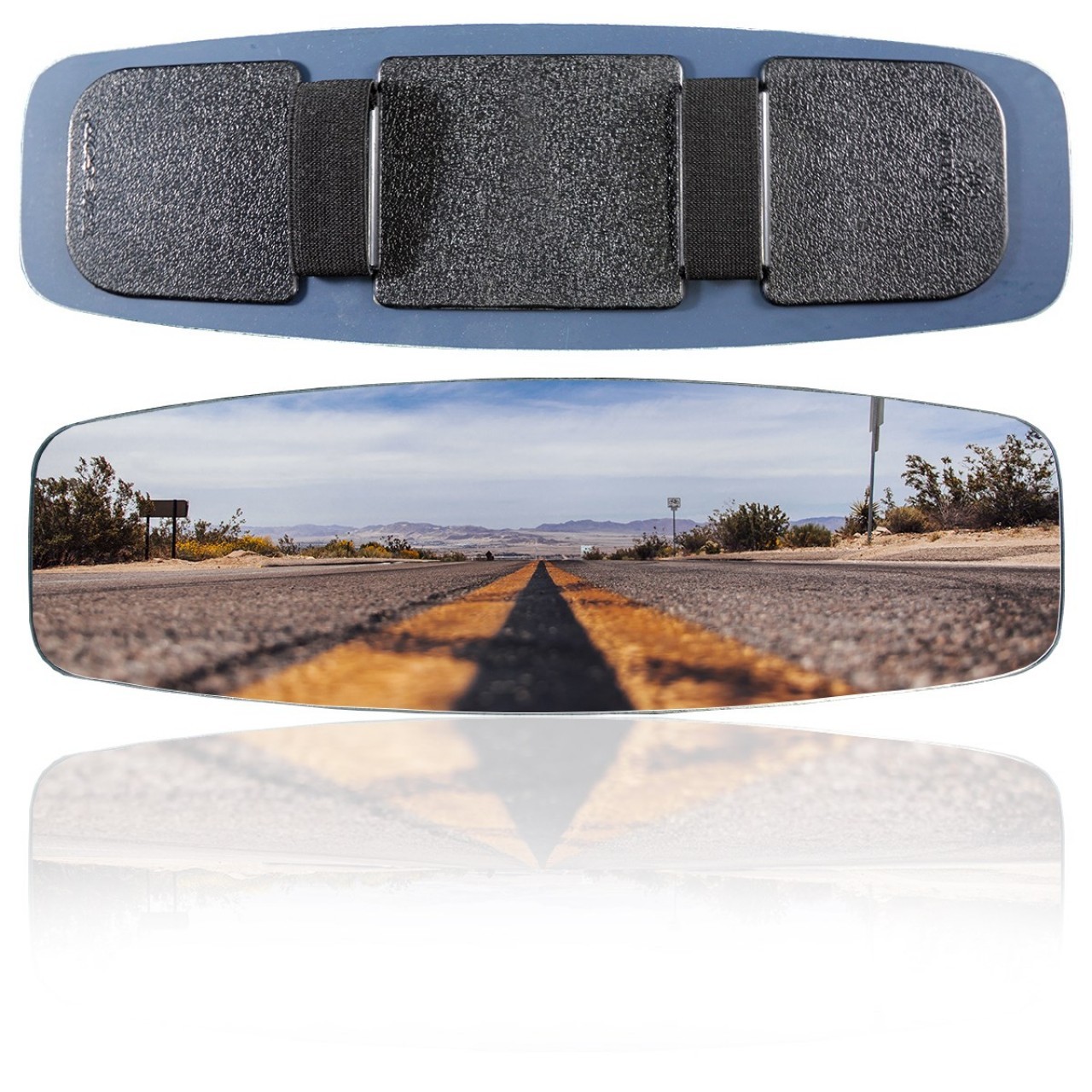 Universal Interior Rear View Mirror with Machete-2 Rubber r1800 305x95 mm