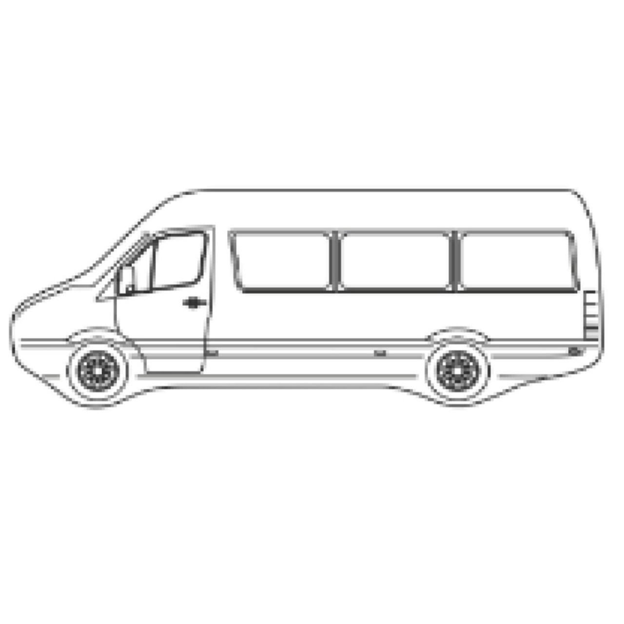 Sprinter Minibus Şahin Ayaklı  Animation Mirror 100x250 mm
