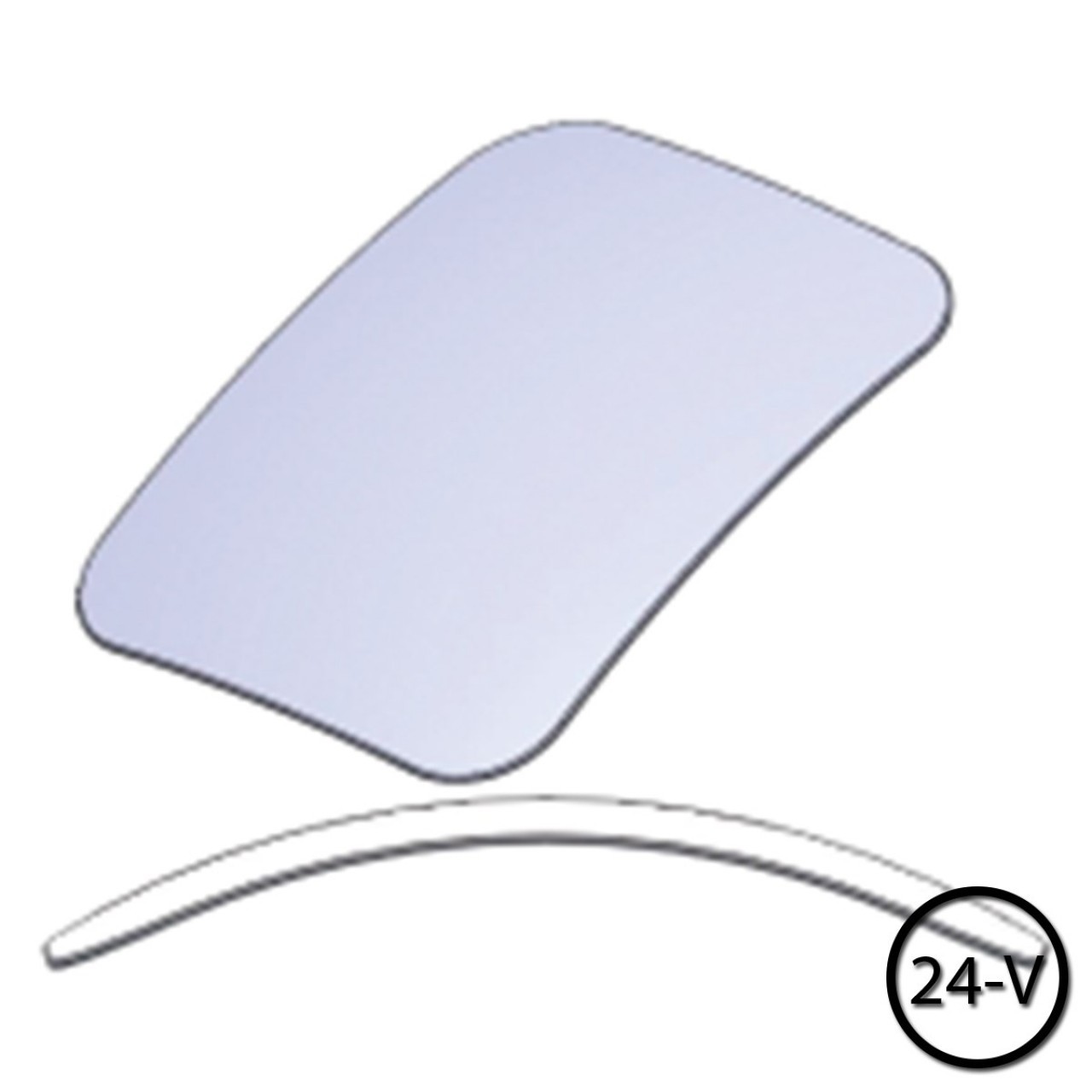 Champion Heated Additional Mirror Glass 24V 225x170 mm