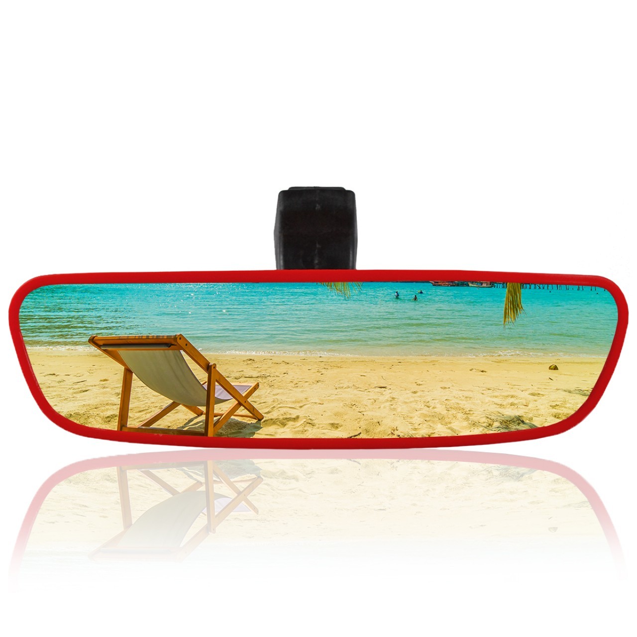 Universal Diamond Şahin Ayaklı-4 Interior Rear View Mirror 212x59 mm Red