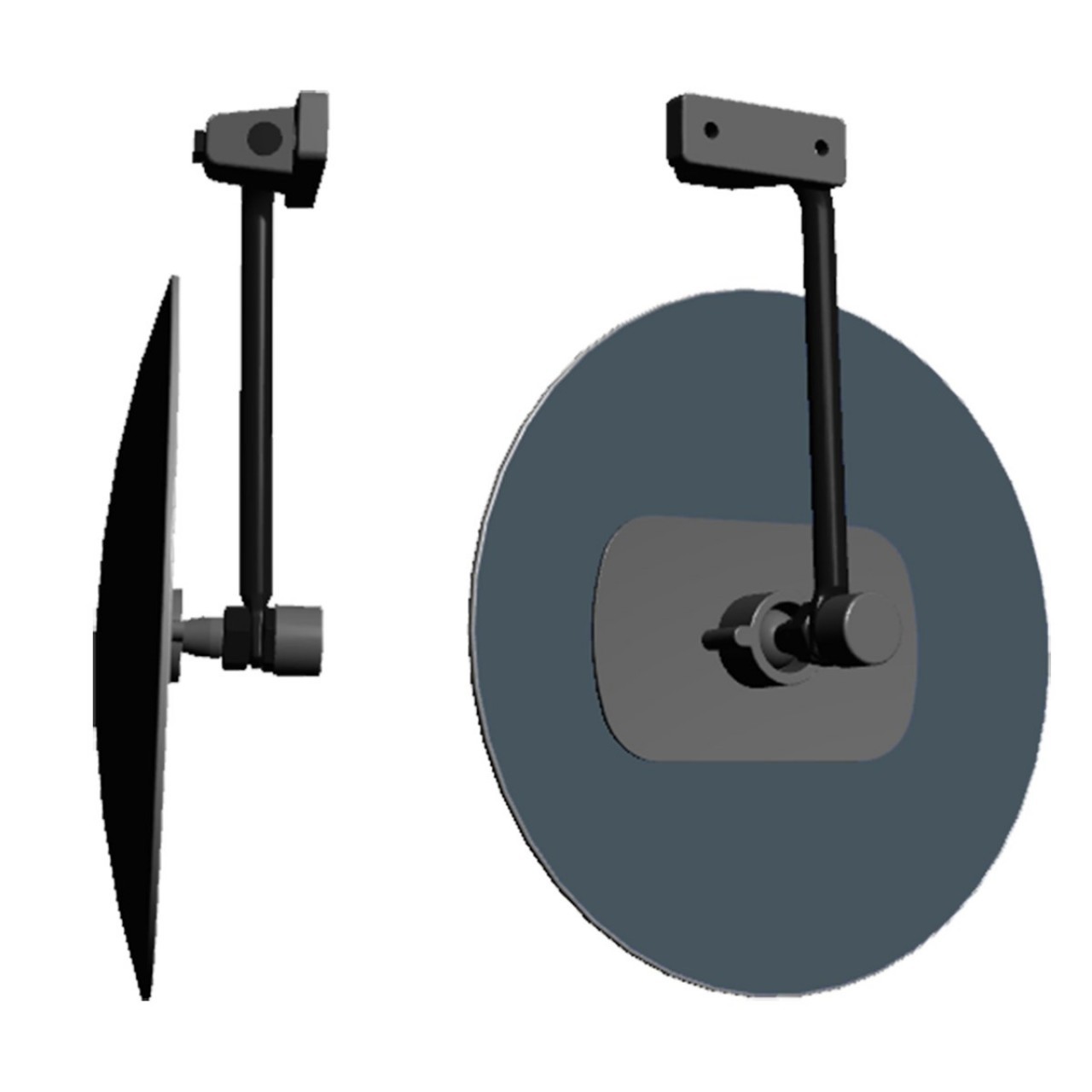 Ufo Universal Interior Rearview Mirror with Knob and Special Arm r1800 210 mm