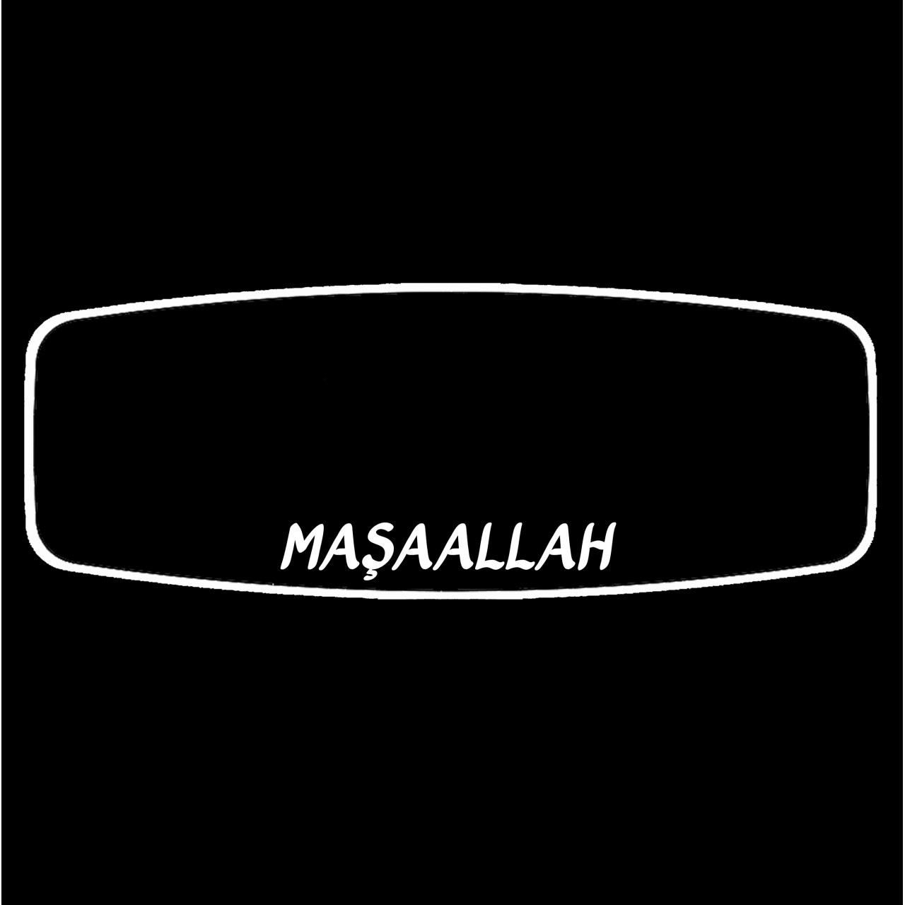 PALA ARM-1-D R450/ YAKAMOZ / WHITE ( MASHAALLAH TURKISH ) Illuminated Interior Rear View Mirror 320X115 mm