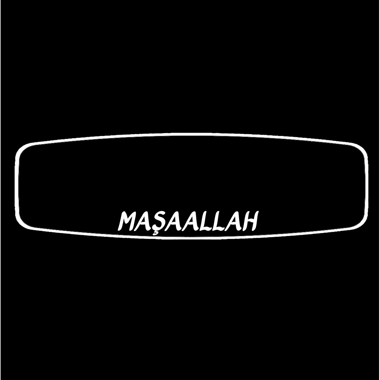 CİCİ SLEEVE-2 R450 D/ YAKAMOZ / WHITE ( MASHAALLAH TURKISH ) Illuminated Interior Rear View Mirror 300X80 mm