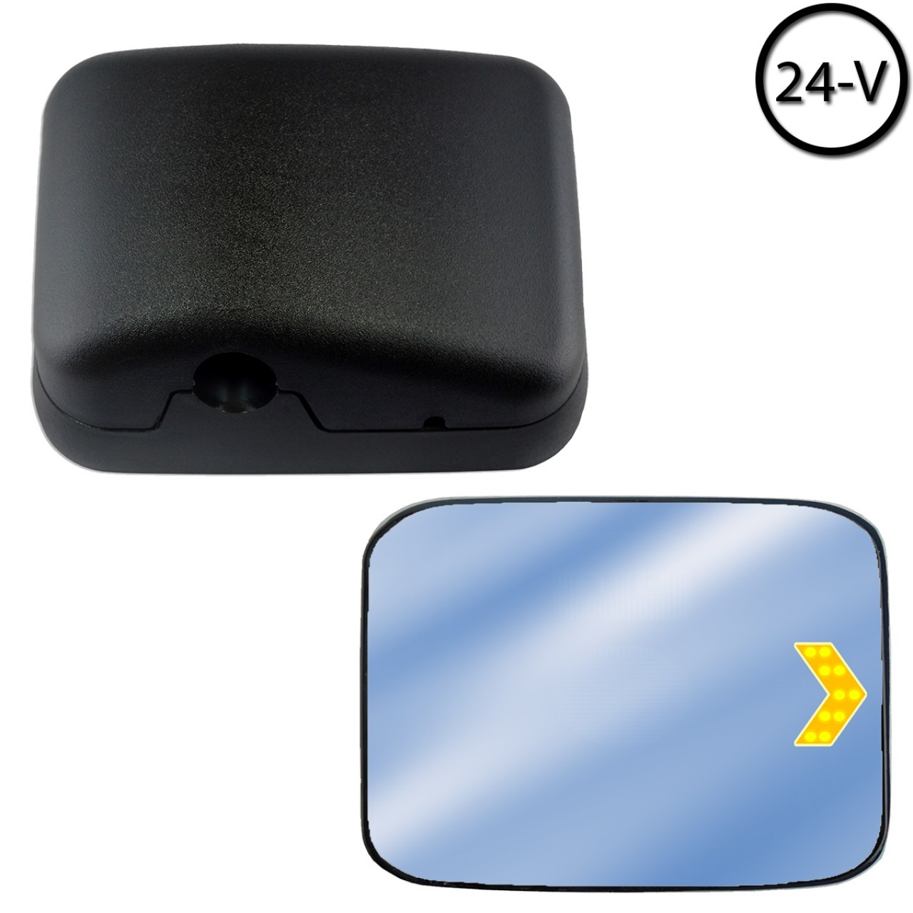 Cargo YM Man Signal Heated Additional Mirror 24V 219x170 mm