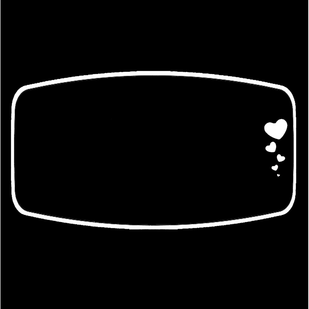 EVIL SLEEVE R450 D / BLUE / WHITE ( HEARTS ) Illuminated Interior Rear View Mirror 290x150 mm